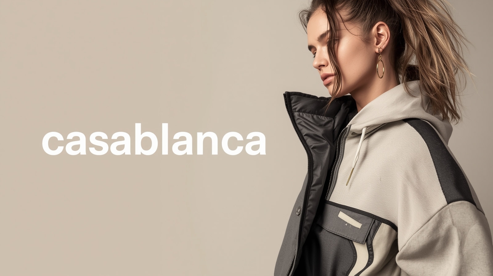 Casablanca-inspired luxury fashion banner